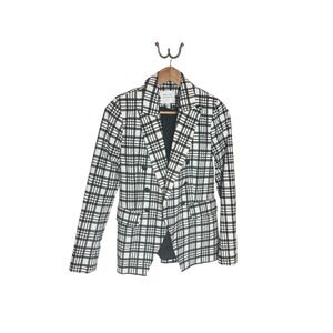 Maison d'Amelie Paris Double Breasted Plaid Blazer Jacket Women US M